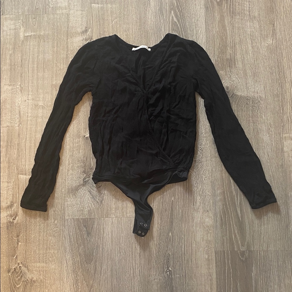 Abercrombie & Fitch Black Long Sleeve Bodysuit